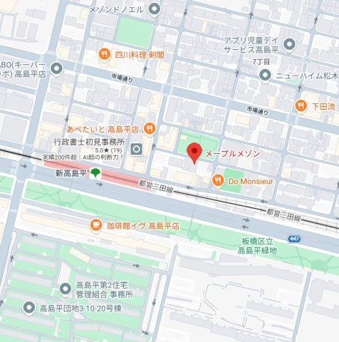 メープルメゾンの地図