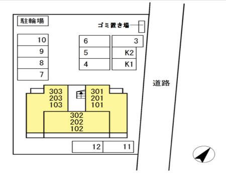 D-room南鳥生の区画図