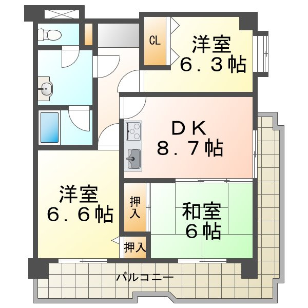 ルミエール明石の間取り