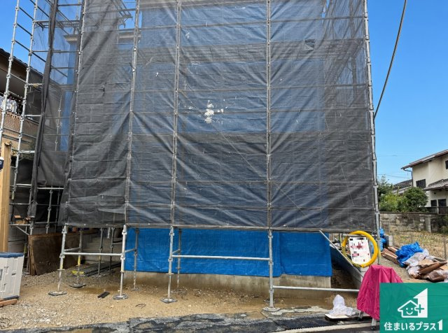 八尾市久宝園　第1期　新築一戸建ての外観|現在の進捗状況です！順調に作業進行中、完成が待ち遠しいです！詳細の間取り等、お気軽にお問い合わせください！