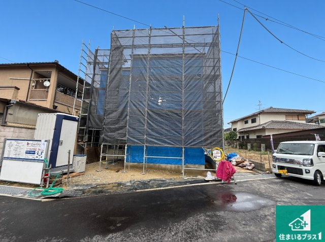八尾市久宝園　第1期　新築一戸建ての外観|現在の進捗状況です！順調に作業進行中、完成が待ち遠しいです！詳細の間取り等、お気軽にお問い合わせください！