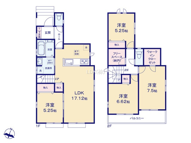 【間取り】 | 新築戸建／ふじみ野市上ノ原２丁目（全2棟）
