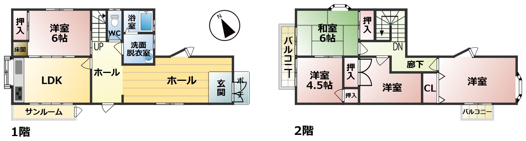 高島市安曇川町川島中古戸建の間取り