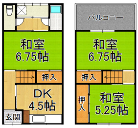 高寺貸家の間取り