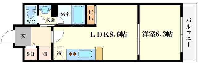 コンソラーレ土佐堀の間取り