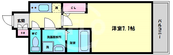 エスリード京橋アミュゼの間取り|エスリード京橋アミュゼ　間取り