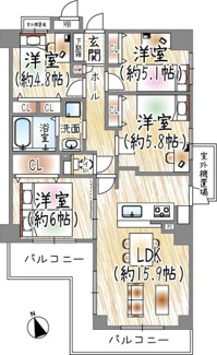 【間取り】 | トーカンマンション千里・五月が丘