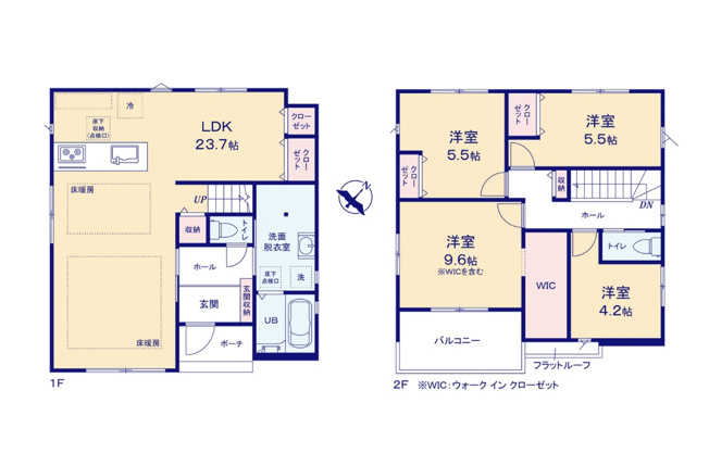 【間取り】 | 福岡市南区野多目5丁目1期　1号棟（全1棟）【仲介手数料無料・0円】 | 平日、土日祝日もお好きな日時にご見学可能です。お気軽にお問合せ下さい。