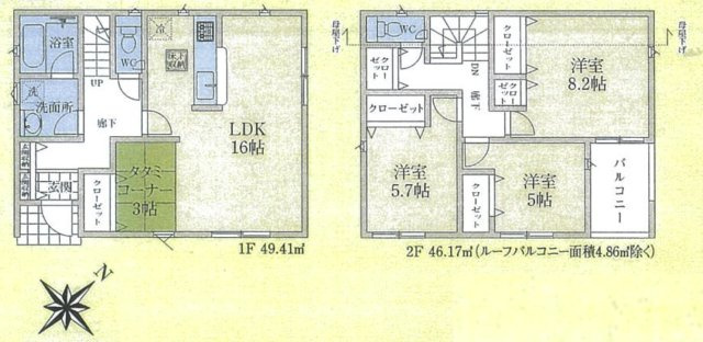 【間取り】 | 越生町上野東第5　クレイドルガーデン　新築戸建　全6棟　4号棟