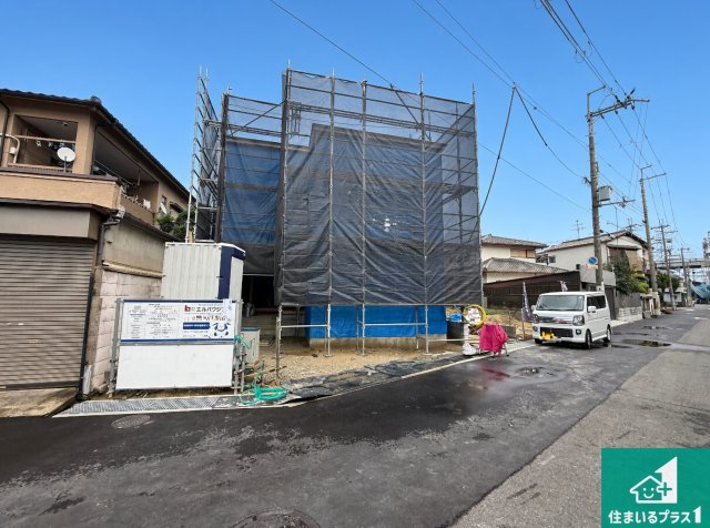八尾市久宝園　第1期　新築一戸建ての外観|現在の進捗状況です！順調に作業進行中、完成が待ち遠しいです！詳細の間取り等、お気軽にお問い合わせください！