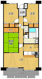 白鷹香櫨園マンションの間取り