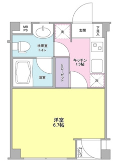 【間取り】 | カルディア荏原中延 | 間取りです。