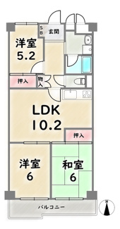 【間取り】 | 梅津グランドハイツ
