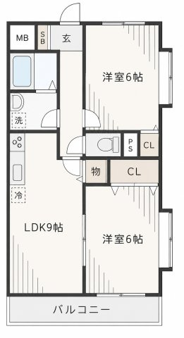 【間取り】 | メインステージ鶴見　ペット飼育可/バス停約1分/オートロック