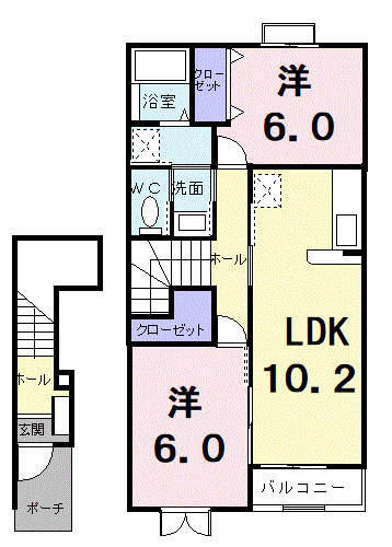 アパルトマンスタシオンＢの間取り