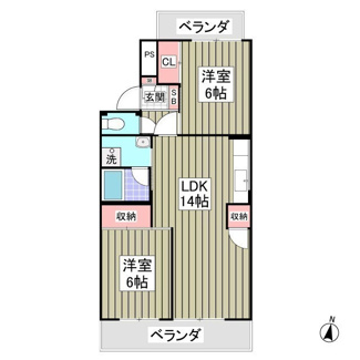 【間取り】 | 行田ハイツ2号棟