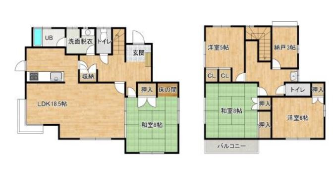 入間市新光中古戸建の間取り