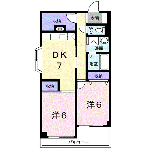 【間取り】 | ＳＯＵＴＨＥＲＮ　ＷＩＮＤ | 間取図