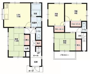 【間取り】 | 中古戸建　神戸市西区持子１丁目 | ４ＬＤＫ