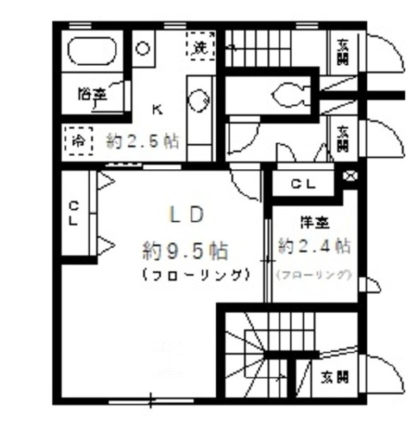 メゾントレフルの間取り|間取りです。