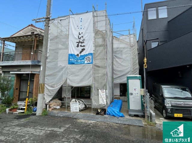 明石市西明石町　新築一戸建ての外観|現在建築中！落ち着いた街並みで新生活を始めることが出来そう！周辺の物件も併せてご紹介させて頂きます！