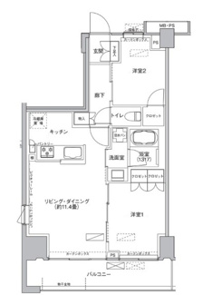 【間取り】 | 京王府中テラス | 間取りです。