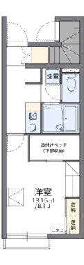 レオパレスクレール光優Ⅰの間取り