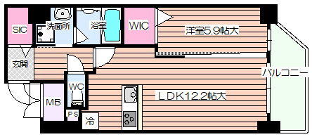 【間取り】 | パークサイド本町