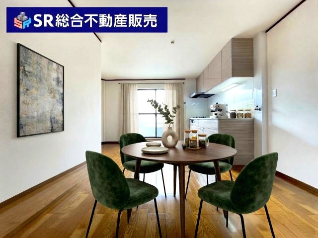 友井3丁目中古戸建のキッチン|2F　8.5帖。広々としたダイニングキッチンスペースです！（家具はCGによるイメージです。）