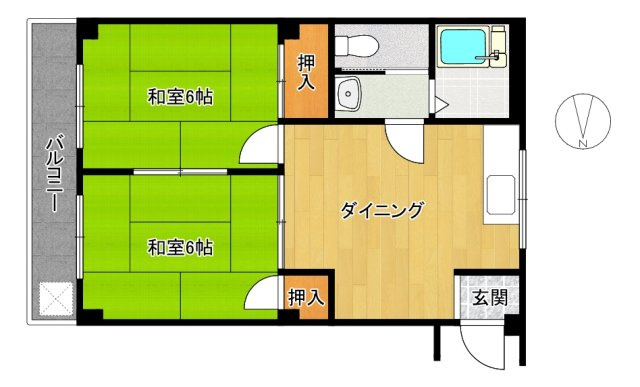 シャトーかわもとの間取り