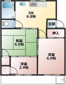 佃マンションB　　刈谷市近郊の賃貸はクラスホーム刈谷店の間取り