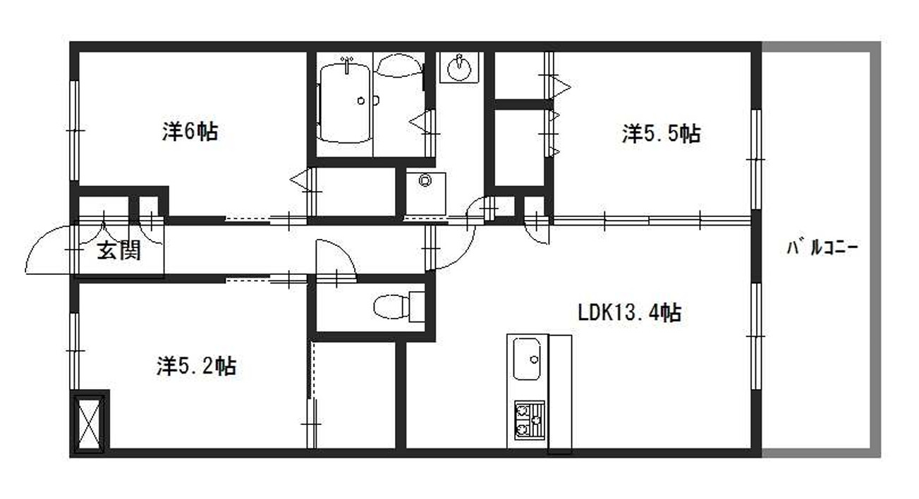 アルファステイツ城乾南新在家の間取り