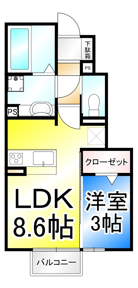 メゾン　ナカザワ　Ⅱの間取り