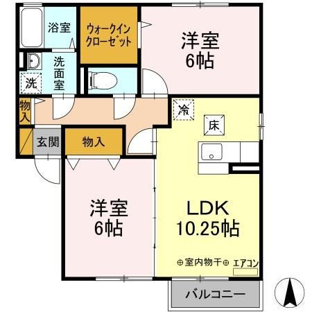 クレストパーク　Ａの間取り