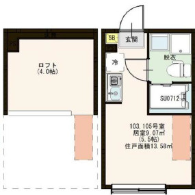中野区上高田１丁目のアパートの間取り