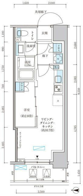 パークアクシス池袋イーストの間取り