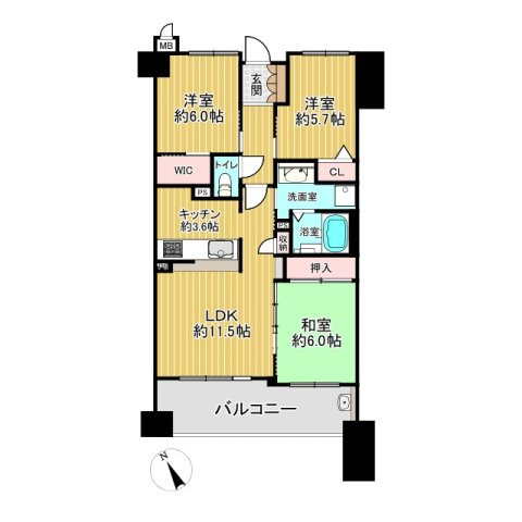 サーパス瀬戸市役所駅前の間取り|間取図