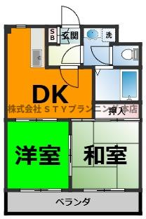 仲介手数料0円！！アーク宝地の間取り