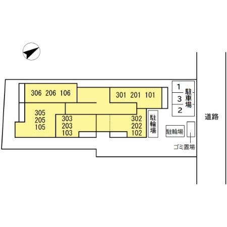 ERDE 城北（エルデ）の区画図