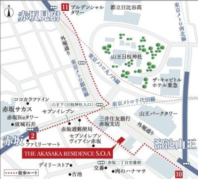 ＴＨＥ　ＡＫＡＳＡＫＡ　ＲＥＳＩＤＥＮＣＥ　Ｓ．Ｏ．Ａ．　－ｓｐｉｒｉの地図