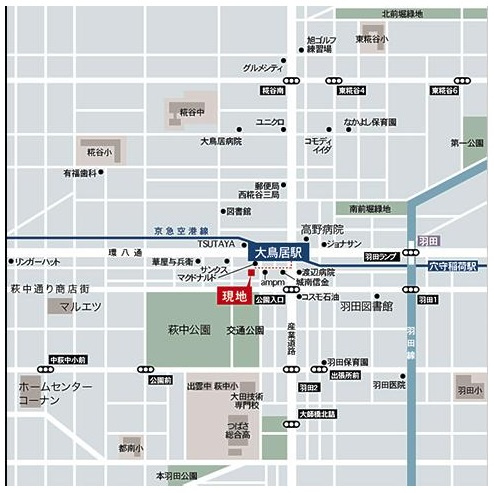 ライブコート大鳥居の地図