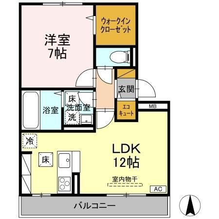クレール　Ⅰ棟の間取り
