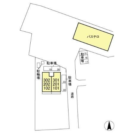 クレール　Ⅰ棟の区画図