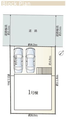 【区画図】 | 清水区袖師町第6　新築戸建　全1棟 | 2台並列駐車可能！ゆったりスペースで、駐車も楽ちん♪