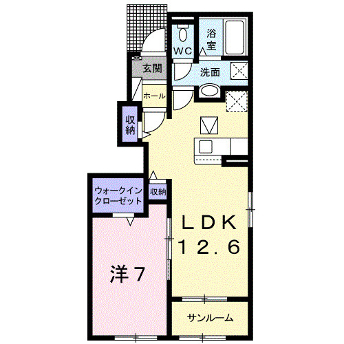 ポライトリー　Ａの間取り