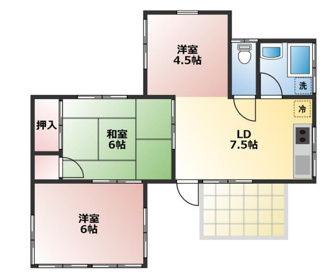 【間取り】 | 大津市南比良貸家
