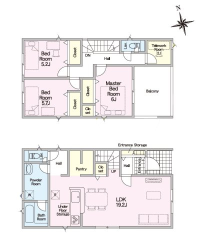 【間取り】 | 小牧市田県町140『仲介料無料』新築戸建て | 1号棟