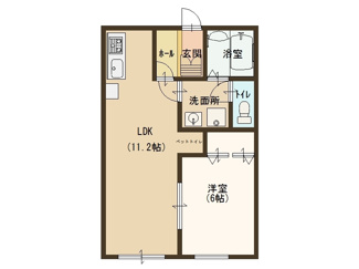 【間取り】 | クレール北野C