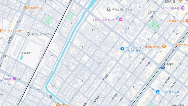 堺市堺区新在家町西　第1期　新築一戸建ての地図