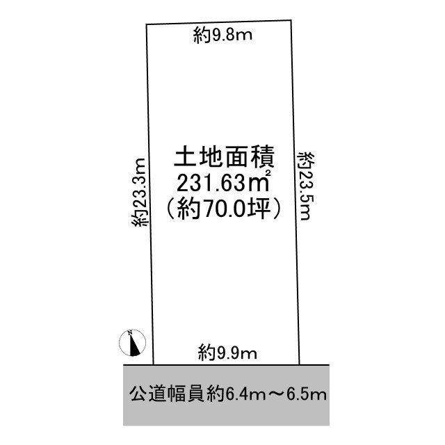 天白区高宮町土地の土地図